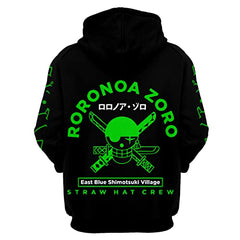 MAOKEI - One Piece Roronoa Zoro Fight 1 Hoodie - B0CKFL39WY