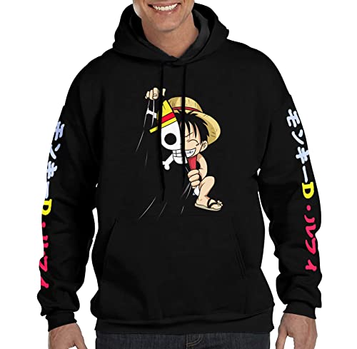 MAOKEI - One Piece Strawhat Pirates Graffiti Style Emblem Hoodie - B09QKGL9WR