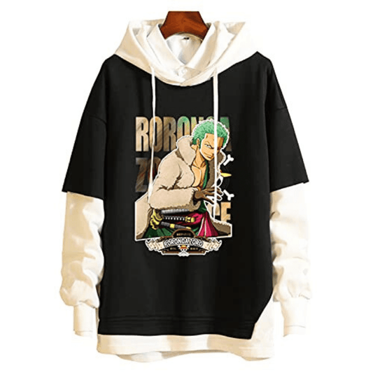 MAOKEI - One Piece Zoro City Night Style Hoodie - B09P87FTC8