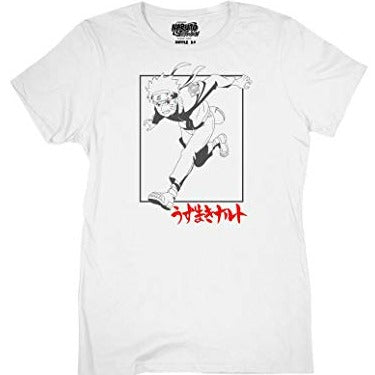 MAOKEI - Ripple Junction Naruto Shippuden Juniors Dark Grey & Red Naruto Light Weight 100% Cotton Crew T-Shirt 2XL White - B00U0HV5QG