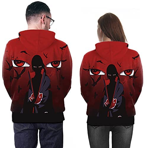 MAOKEI - Uchiha Clans Mangekyou Sharingan Inspired Hoodie - B09VDC35NT