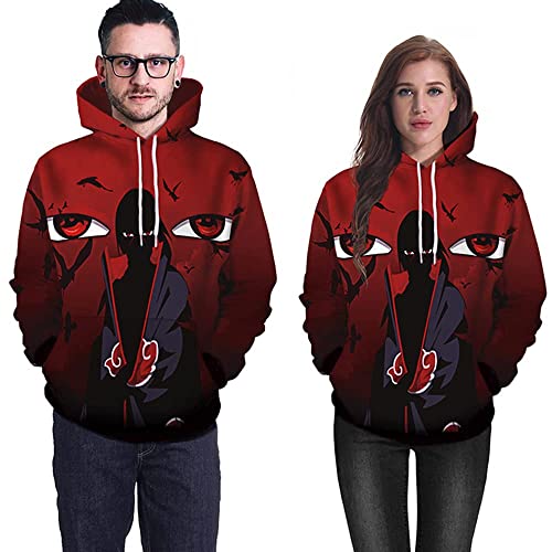 MAOKEI - Uchiha Clans Mangekyou Sharingan Inspired Hoodie - B09VDC35NT